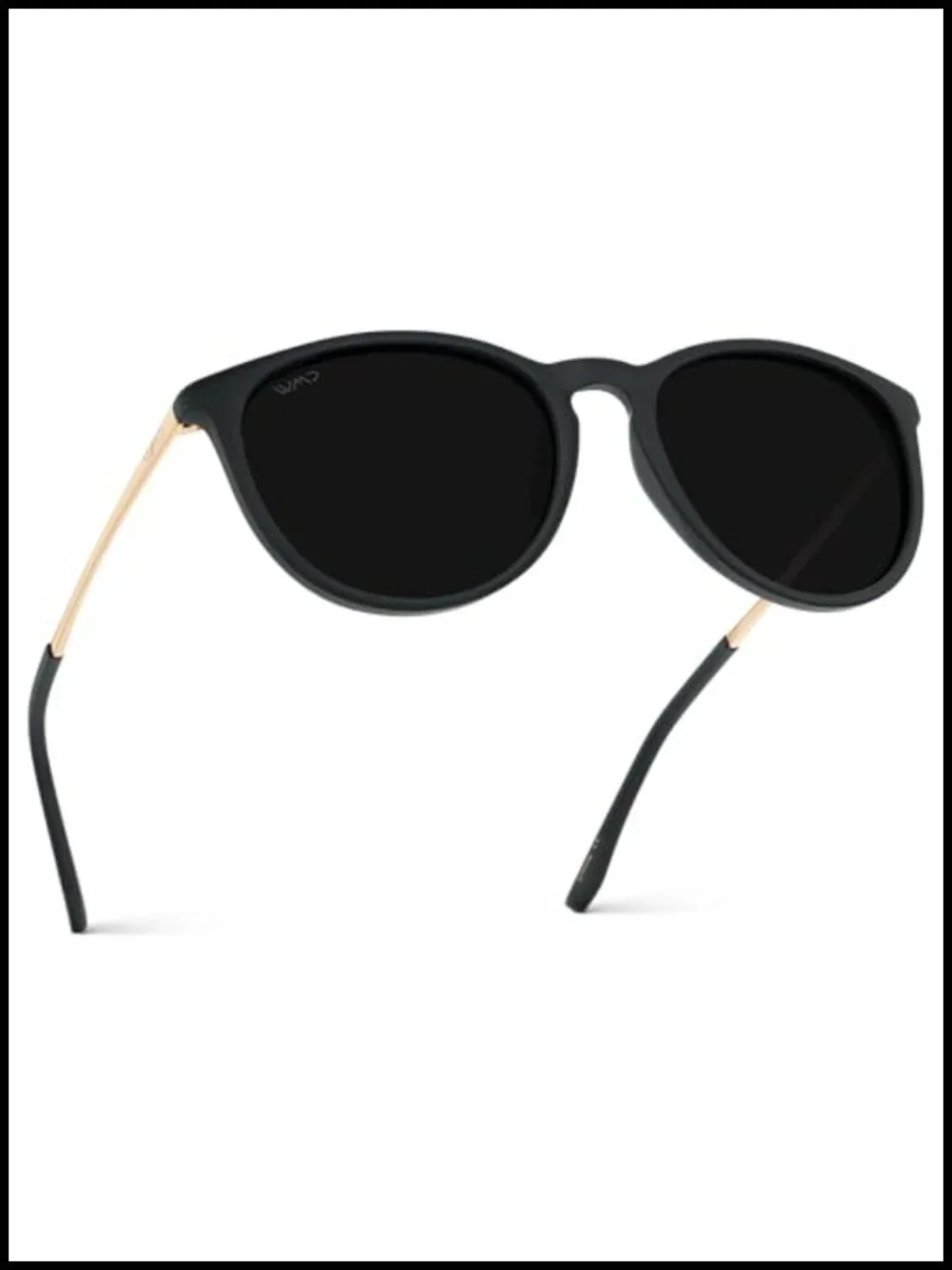 Round Polarized Sunglasses with UV400 Protection Lightweight Frame